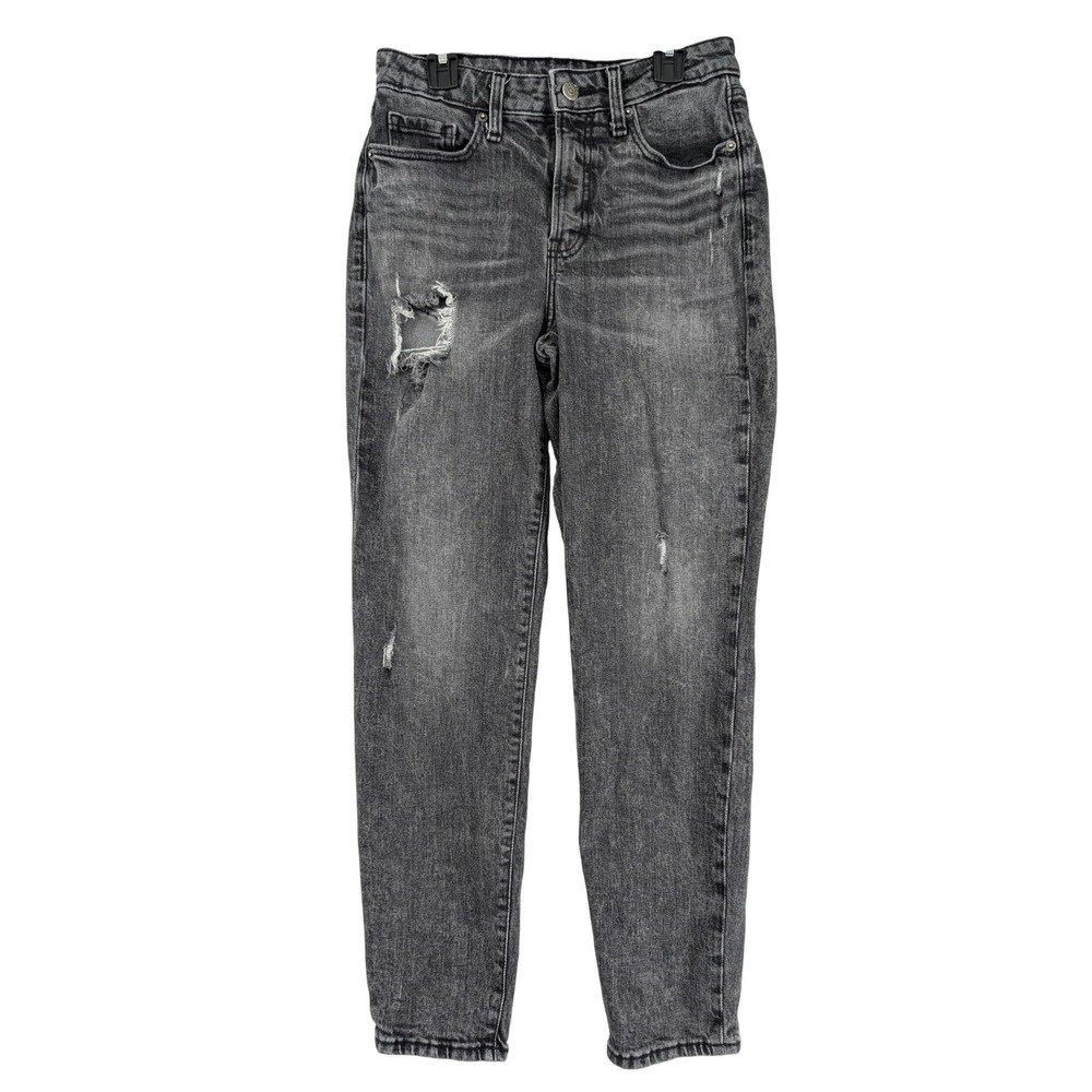 Old Navy Womens 0 Straight High Rise Secret Slim‎ Pockets Gray Denim Ankle Jeans